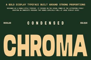 Chroma Free Bold Condensed Display Typeface Font 1