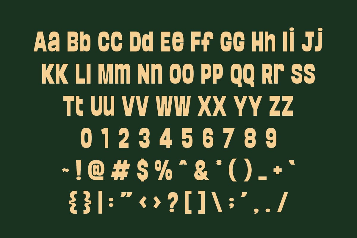 Chroma Free Bold Condensed Display Typeface Font 8