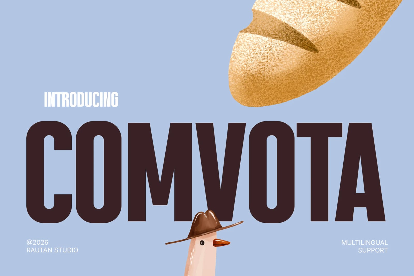 Comvota Free Bold Condensed Display Font 1