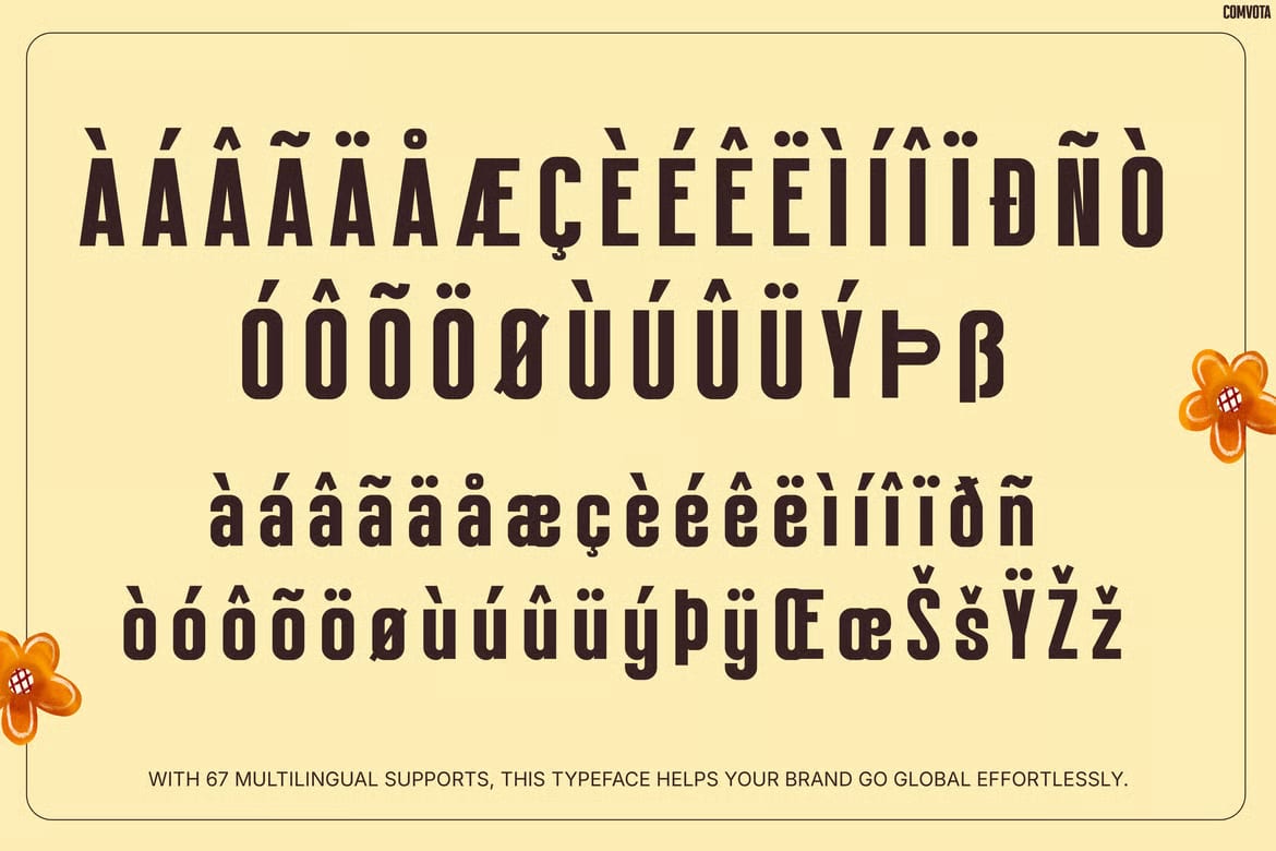 Comvota Free Bold Condensed Display Font 3