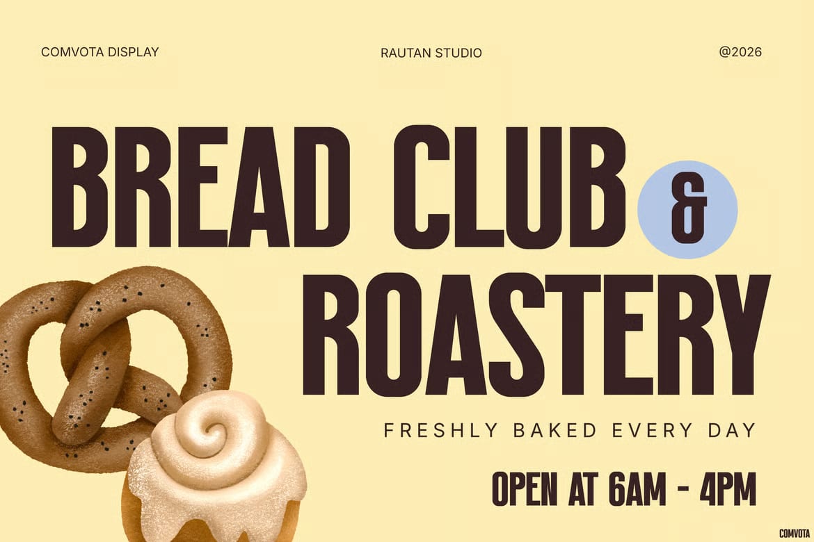 Comvota Free Bold Condensed Display Font 5
