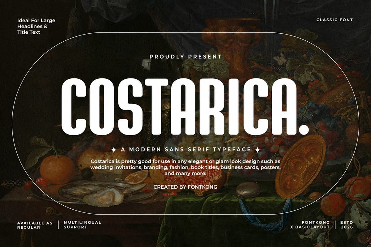 Costarica Free Modern Sans Serif Font 1