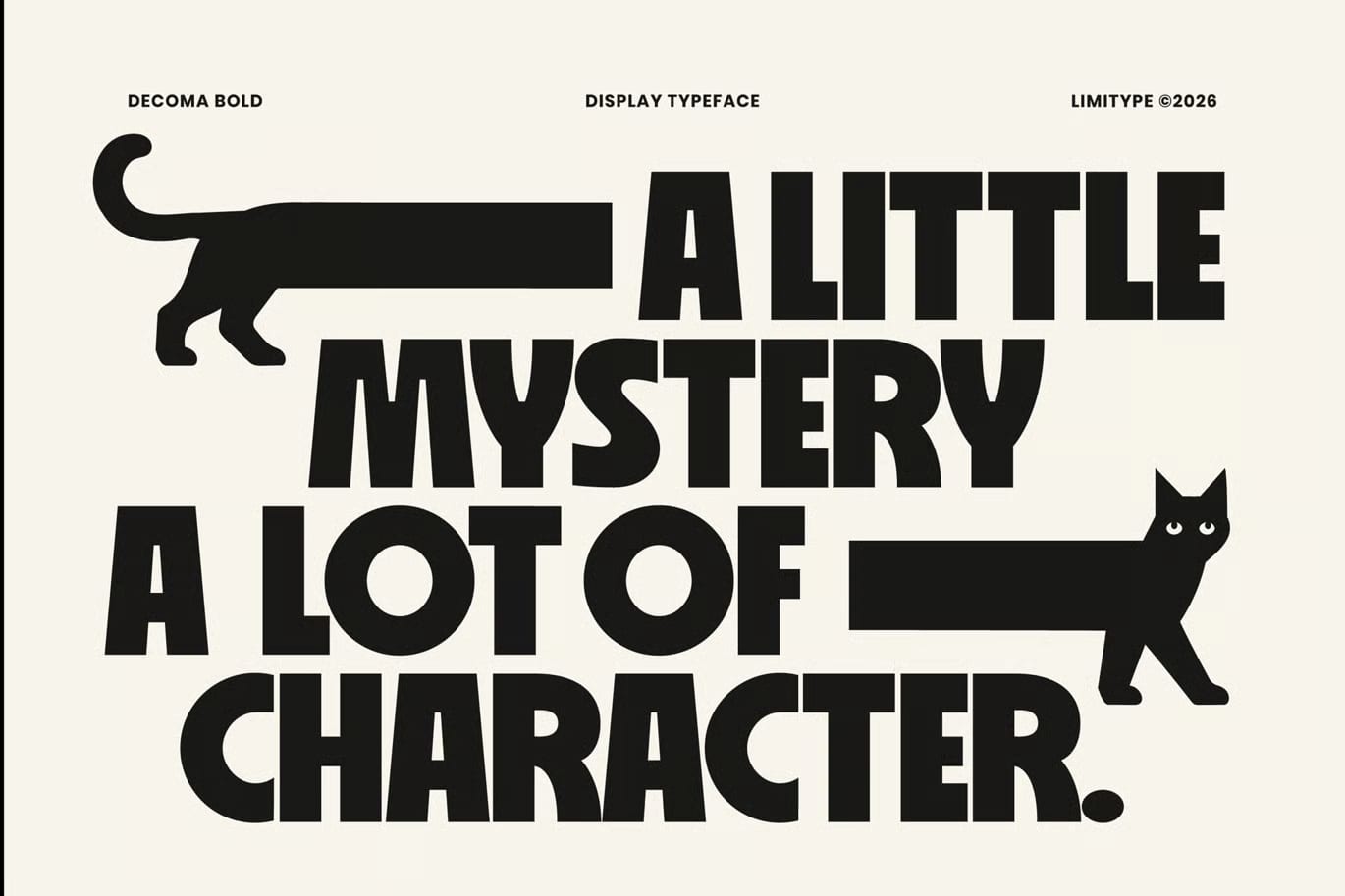 Decoma Free Bold Geometric Font 5