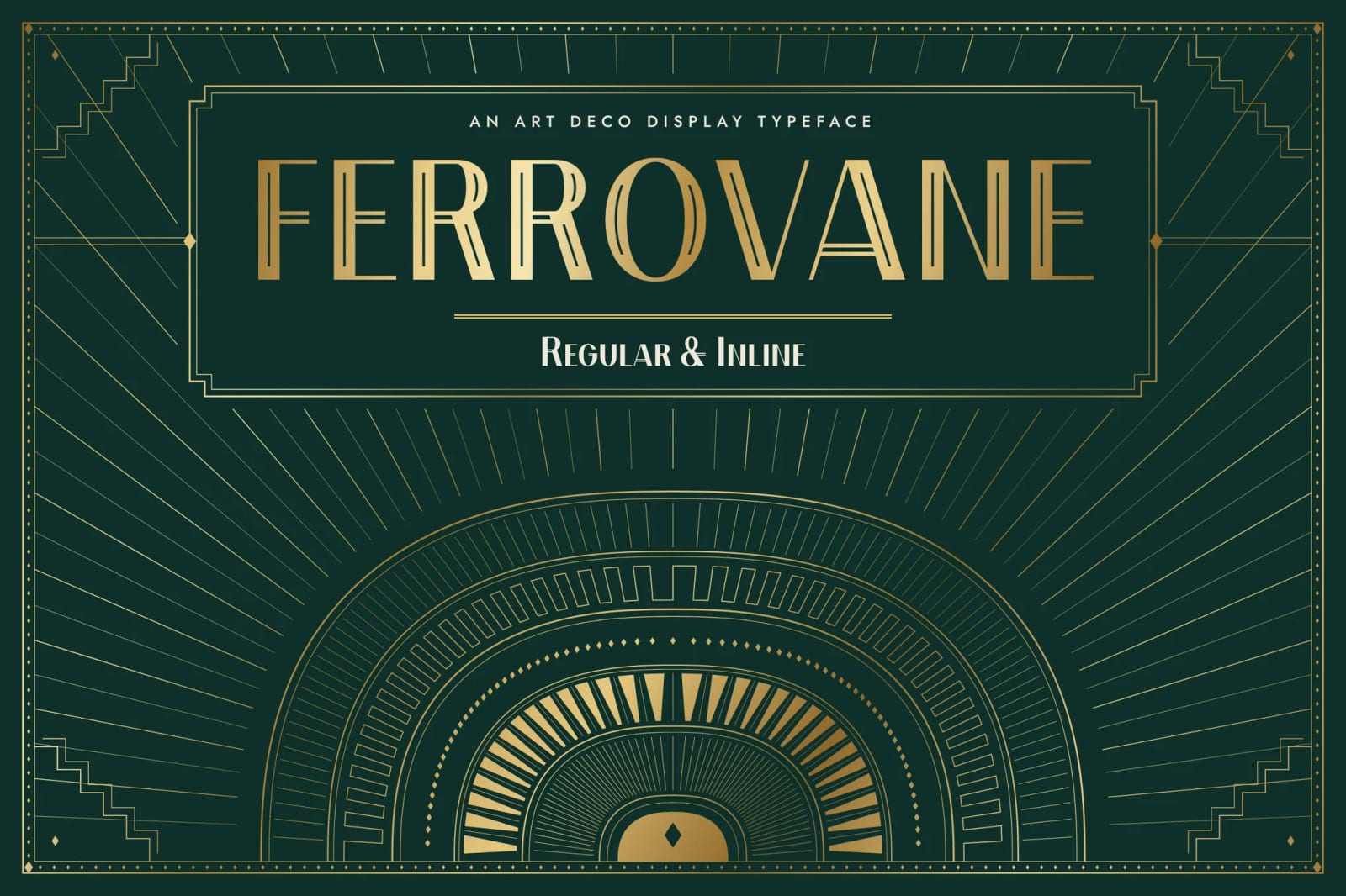 Ferrovane Free Font - Art Deco Display 1