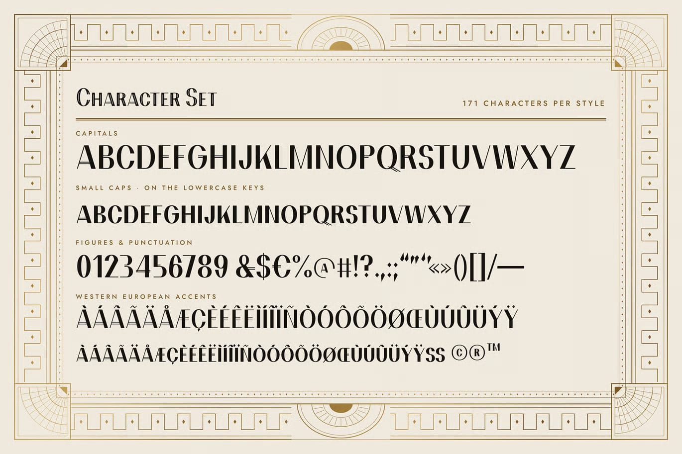 Ferrovane Free Font - Art Deco Display 2