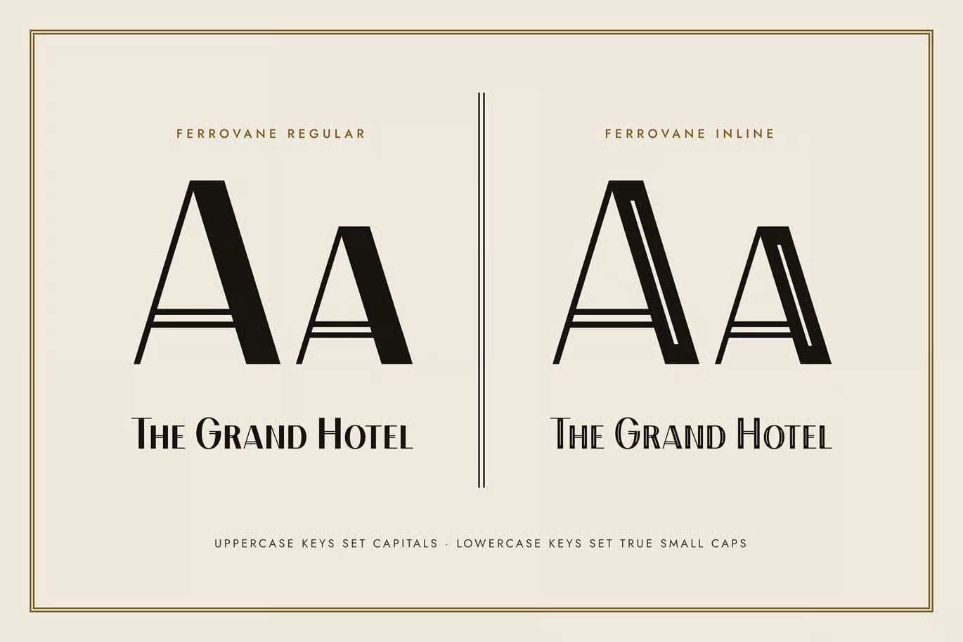 Ferrovane Free Font - Art Deco Display 3