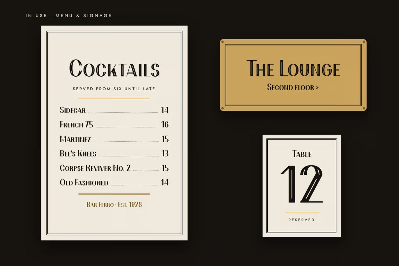 Ferrovane Free Font - Art Deco Display 4