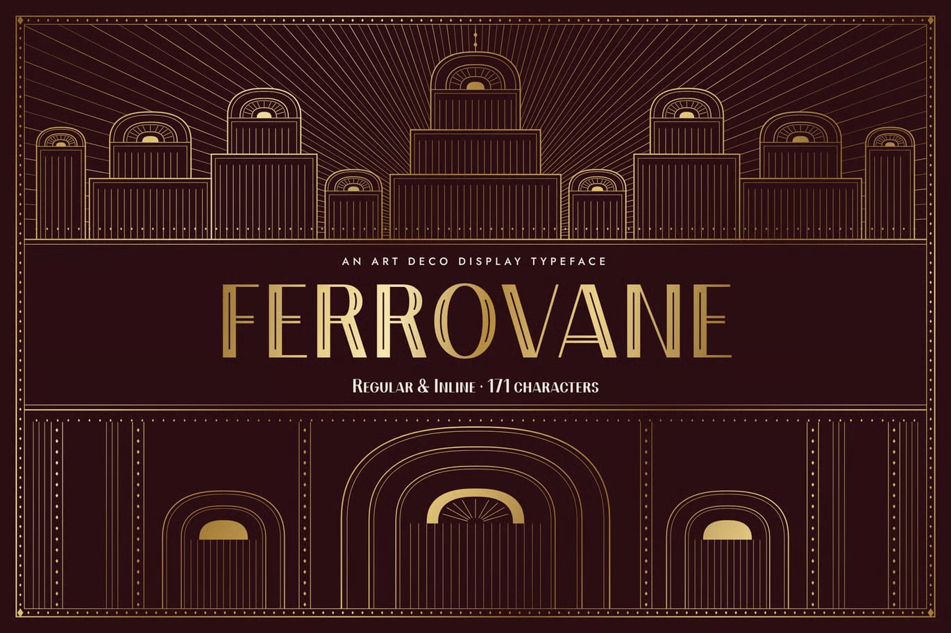 Ferrovane Free Font - Art Deco Display 8