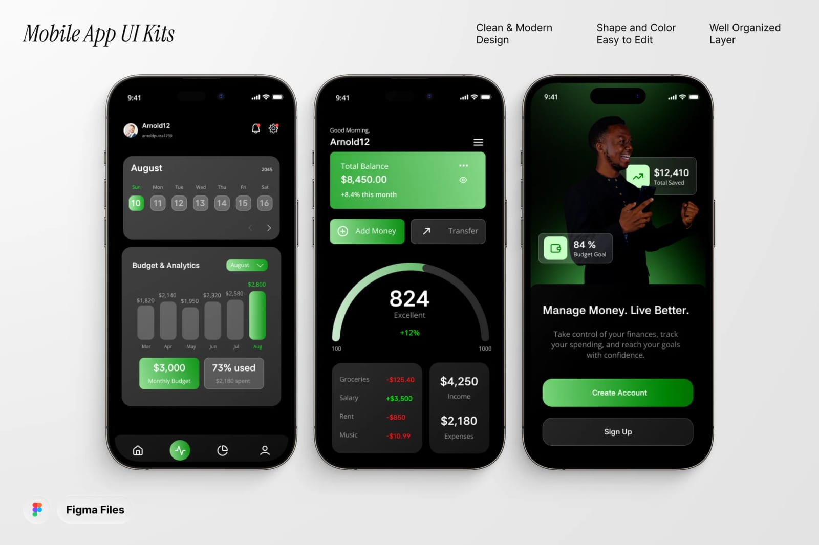 Finance Management Free Mobile App UI Kit 1