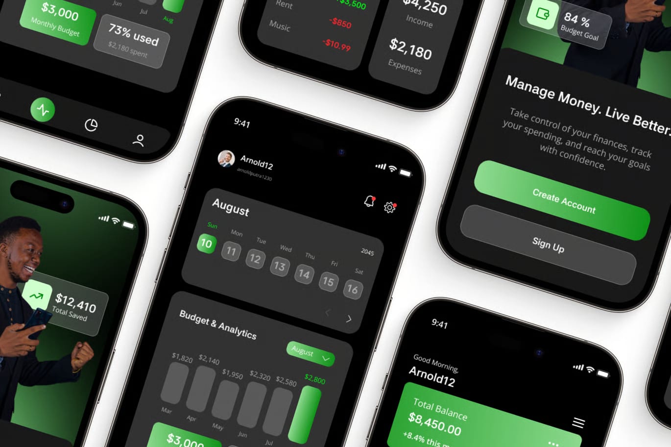 Finance Management Free Mobile App UI Kit 2