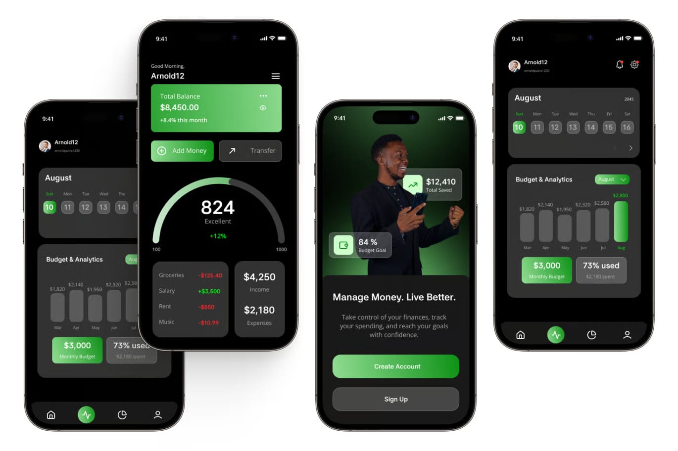 Finance Management Free Mobile App UI Kit 4