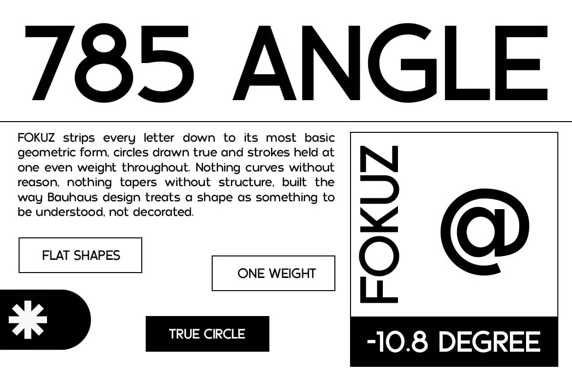 Fokuz Free Bauhaus Geometric Display Font 4