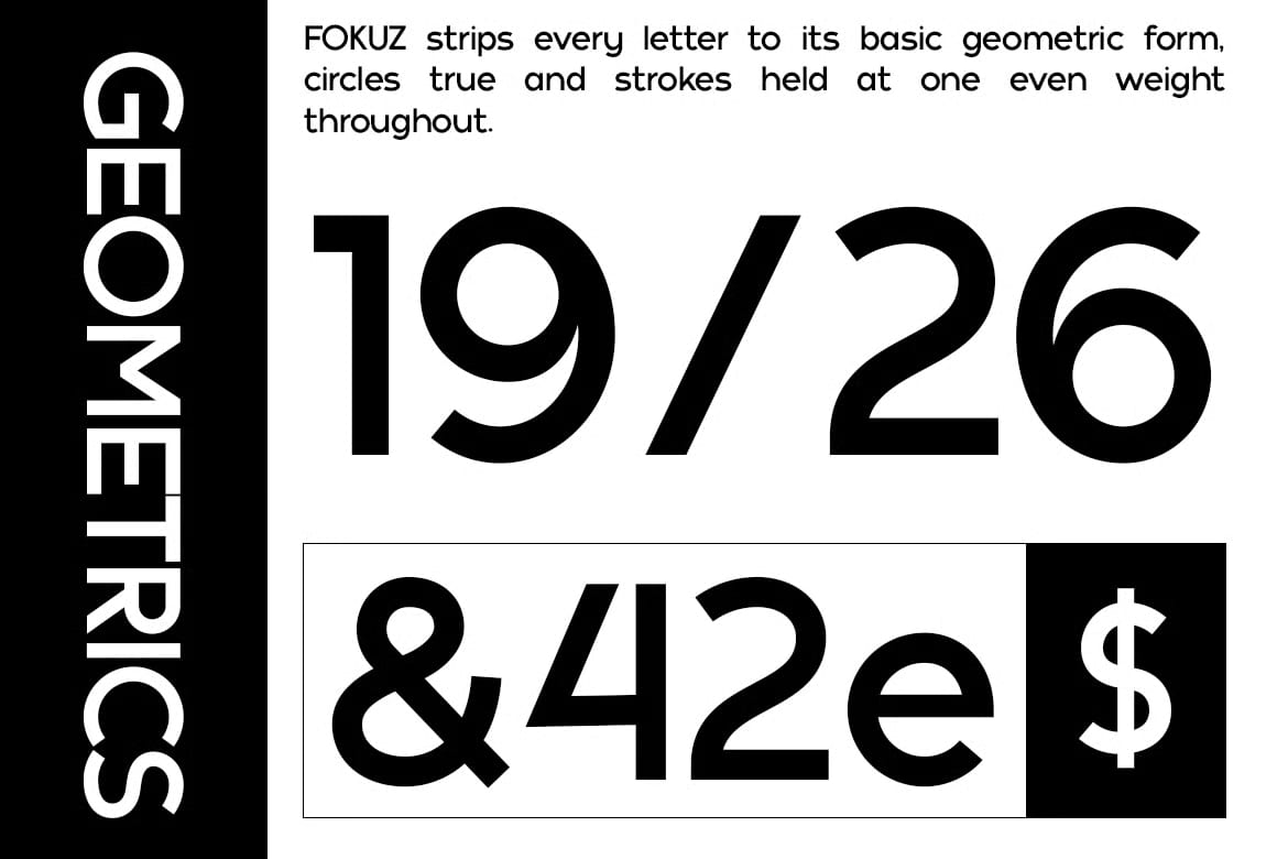 Fokuz Free Bauhaus Geometric Display Font 8