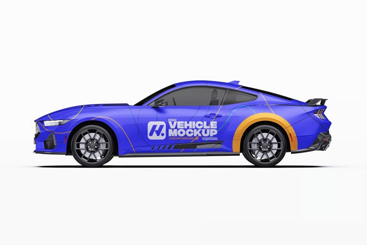 Free 2026 Muscle Performance Coupe Wrap Mockup Set 3