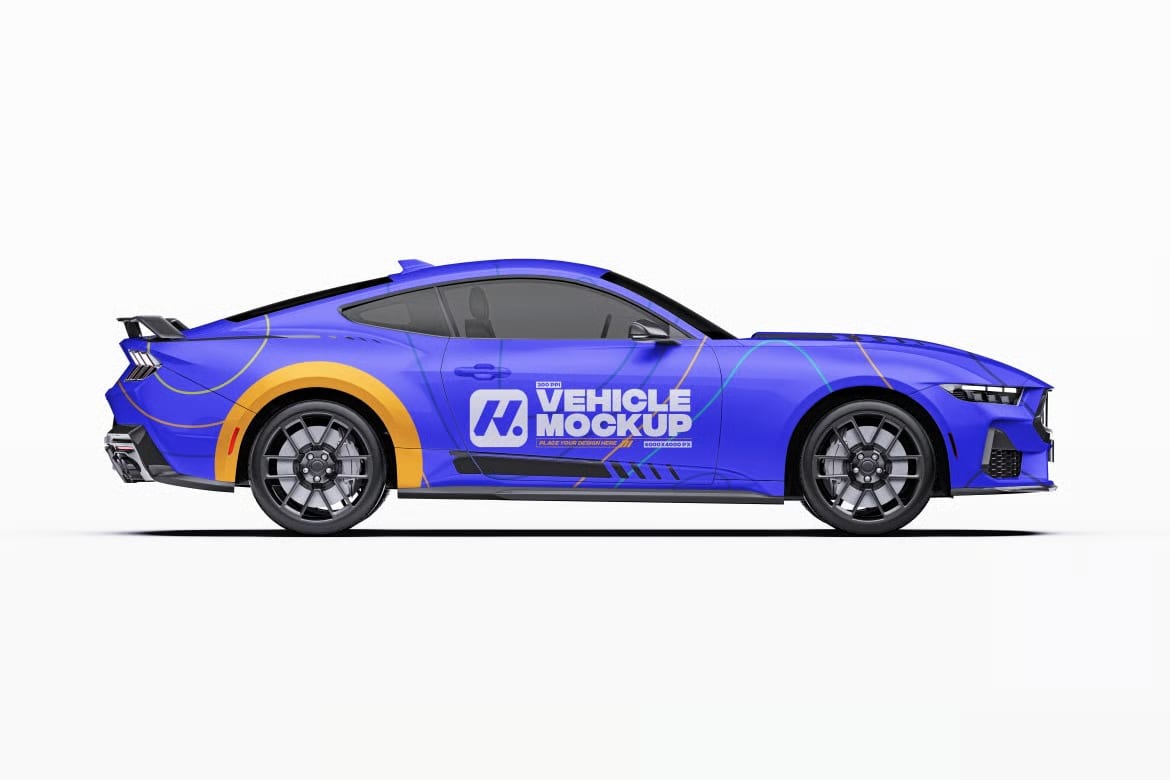 Free 2026 Muscle Performance Coupe Wrap Mockup Set 4