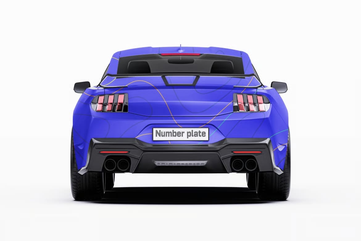 Free 2026 Muscle Performance Coupe Wrap Mockup Set 5