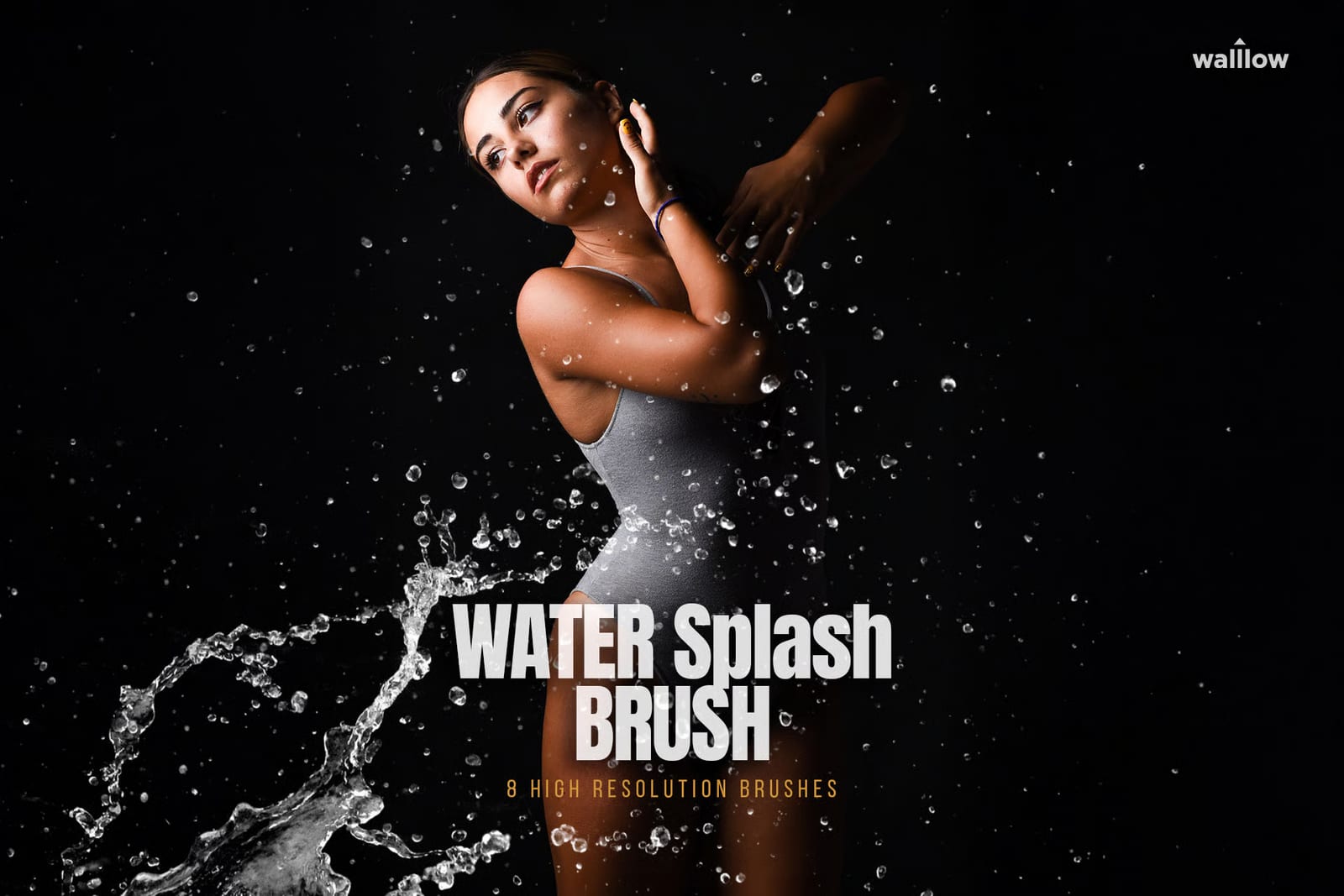 Free 8 Realistic Water Splash Photoshop Brushes (ABR) 1