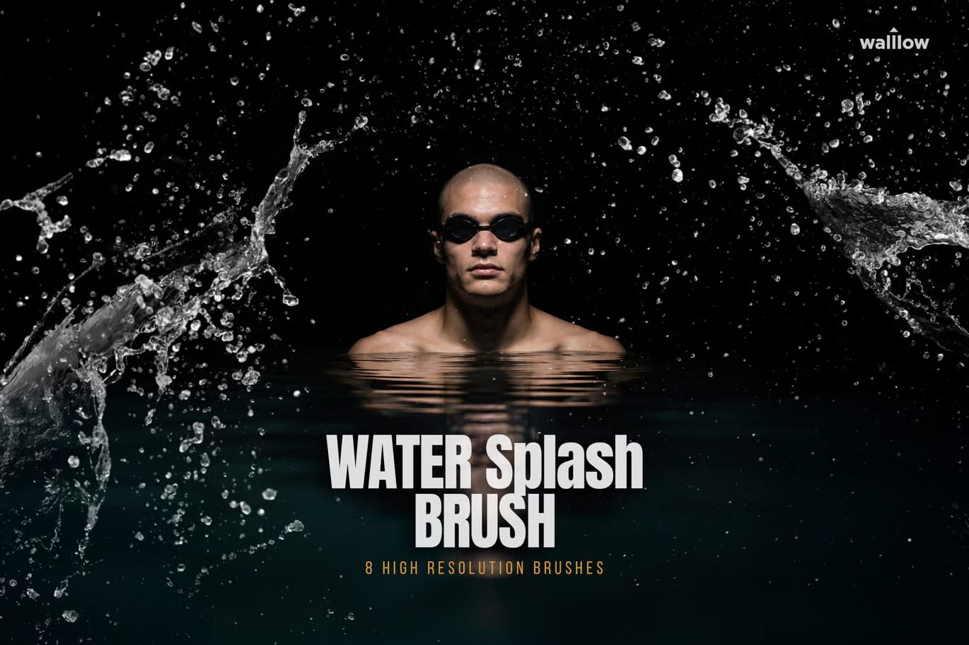 Free 8 Realistic Water Splash Photoshop Brushes (ABR) 3