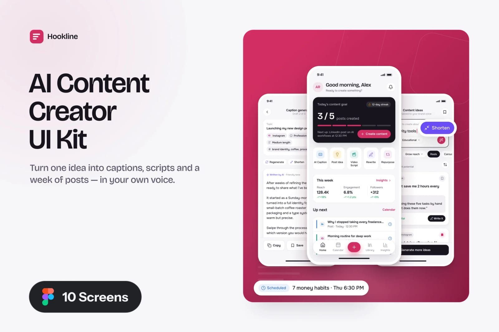 Free AI Content Creator Mobile UI Kit 1