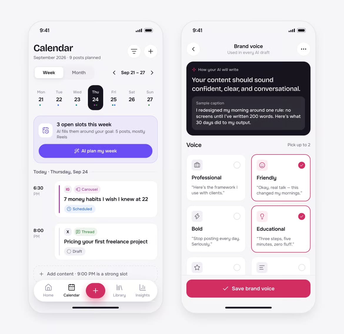 Free AI Content Creator Mobile UI Kit 5