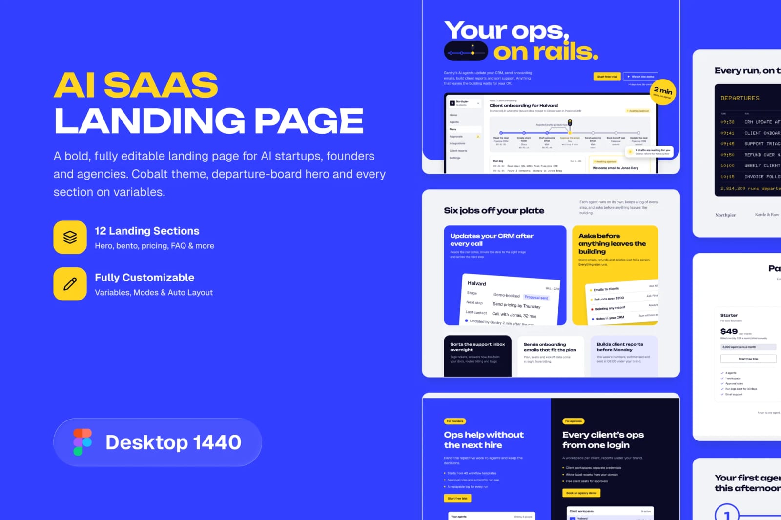 Free AI SaaS Landing Page Figma UI Kit 1
