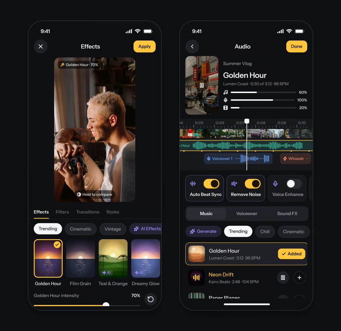 Free AI Video Editor Mobile UI Kit 5