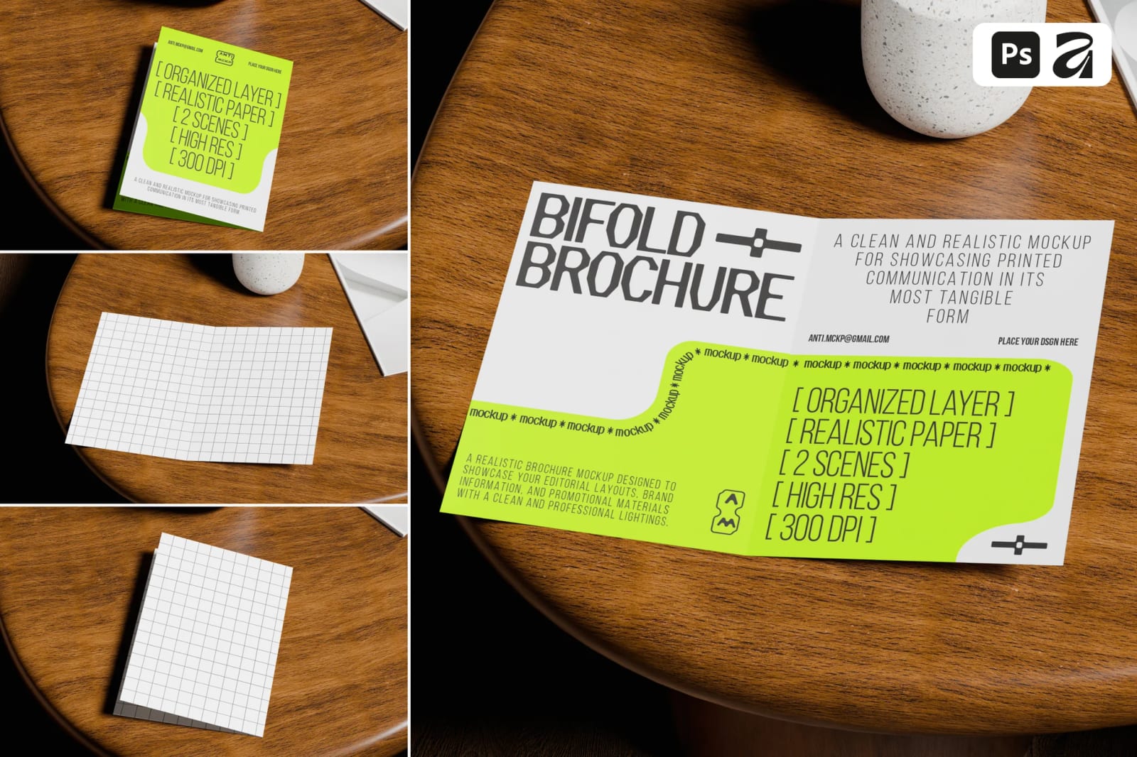 Free Bifold Brochure Mockup 1
