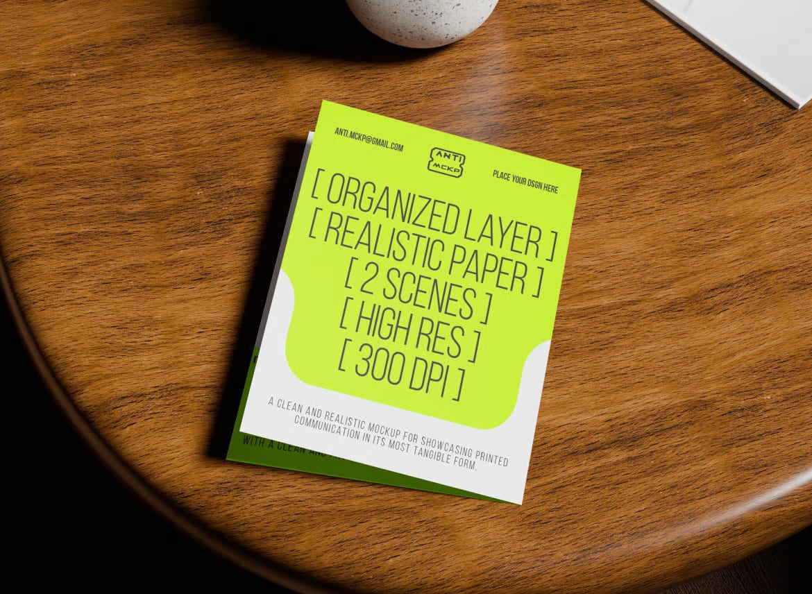 Free Bifold Brochure Mockup 3