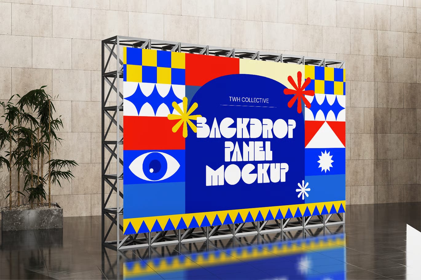 Free Big Backdrop Panel Mockup 002 2