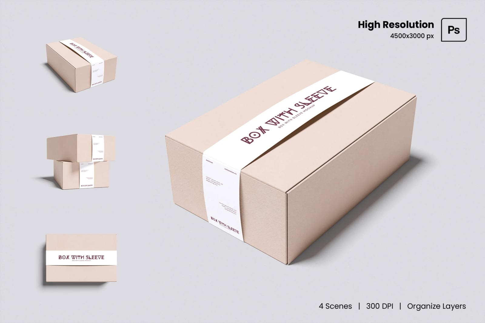 Free Box with Sleeve Mockup 1