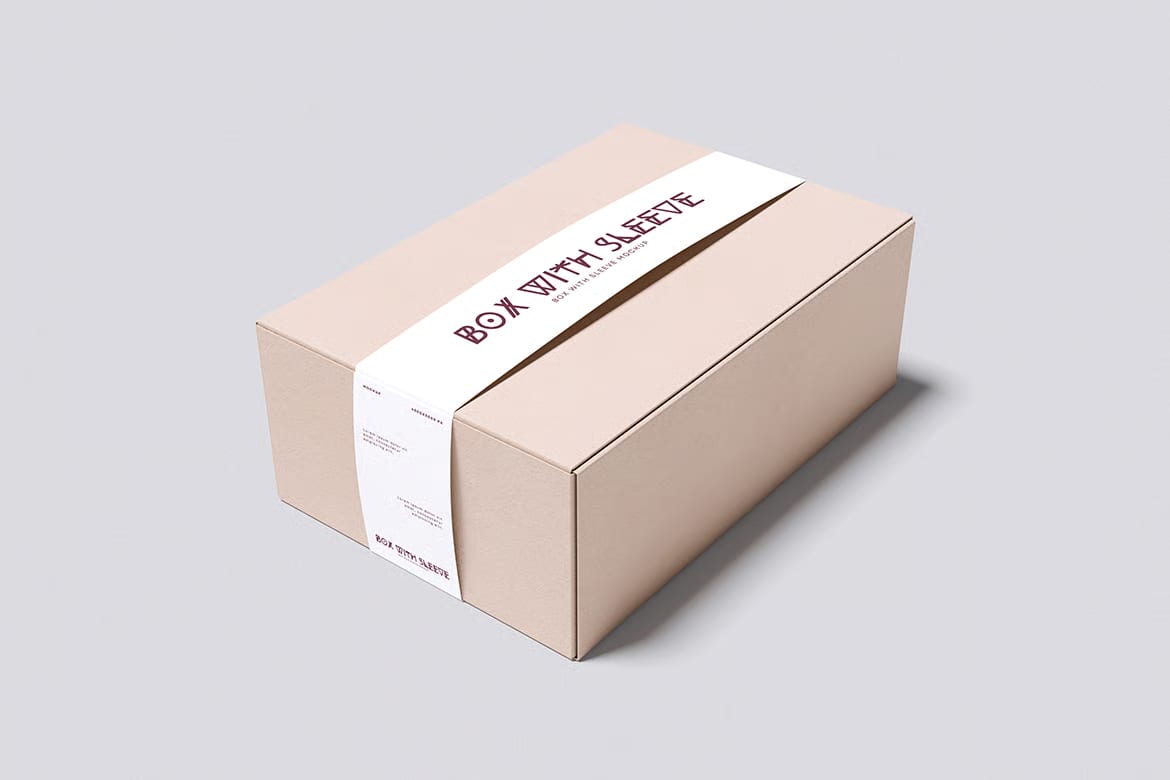Free Box with Sleeve Mockup 3