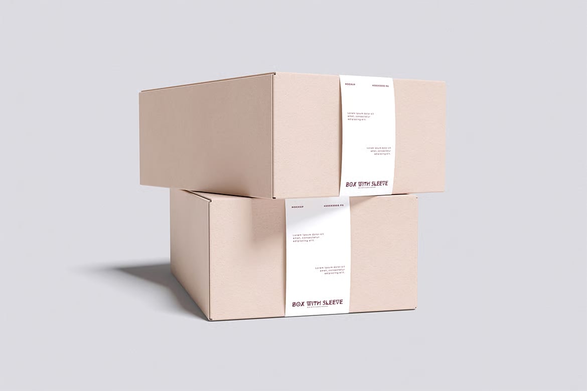 Free Box with Sleeve Mockup 5
