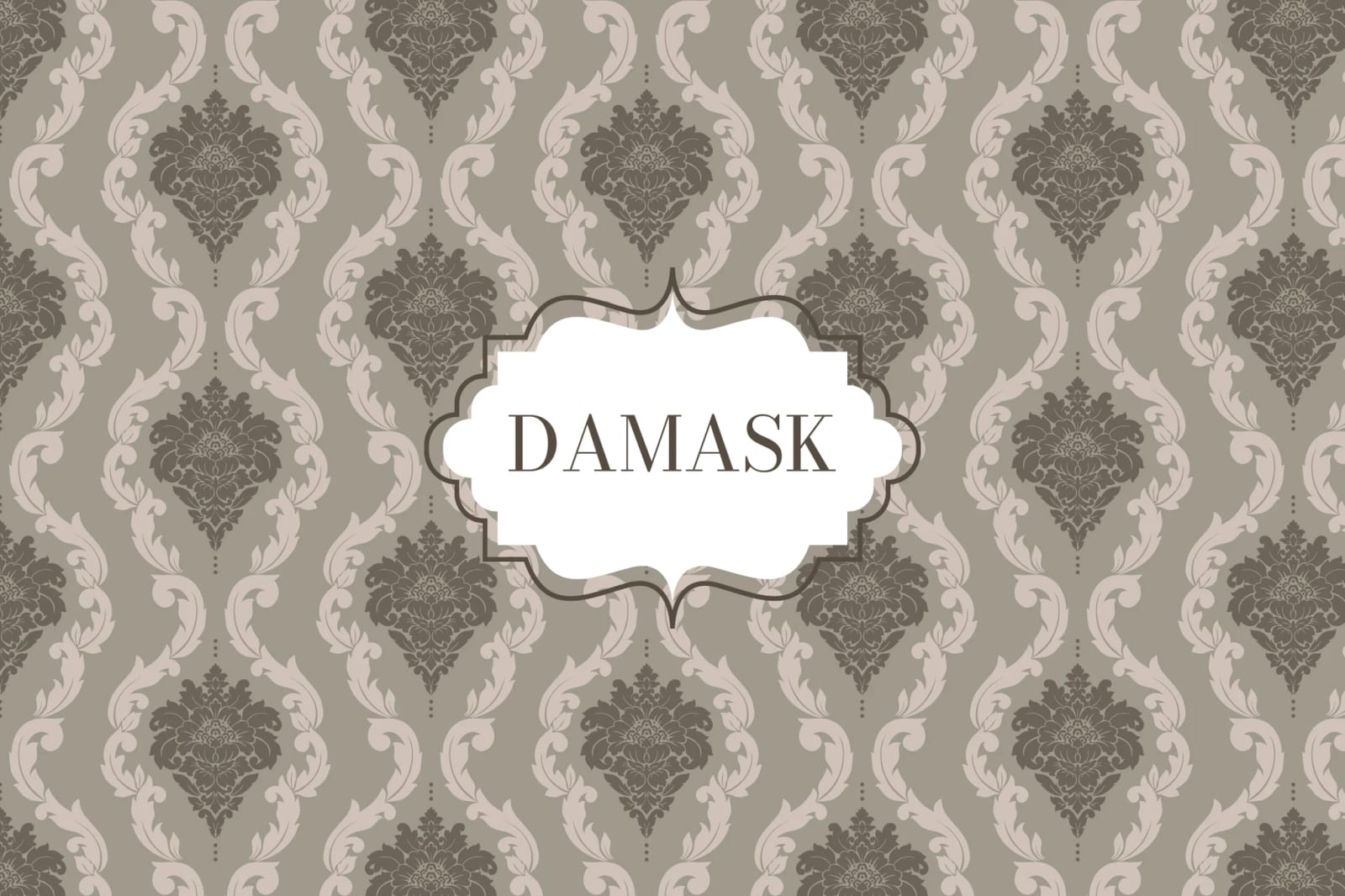 Free Brown Vintage Damask Pattern 1