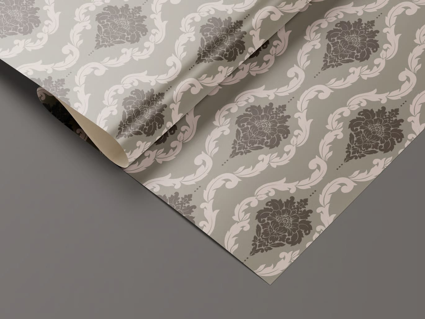 Free Brown Vintage Damask Pattern 2