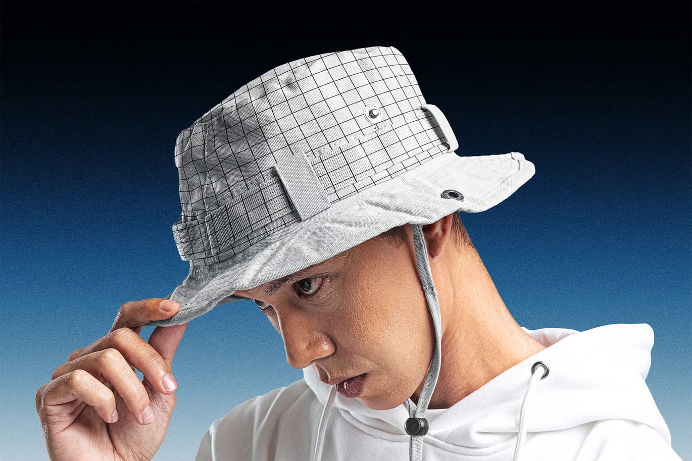 Free Bucket Hat With Strap Mockup 2