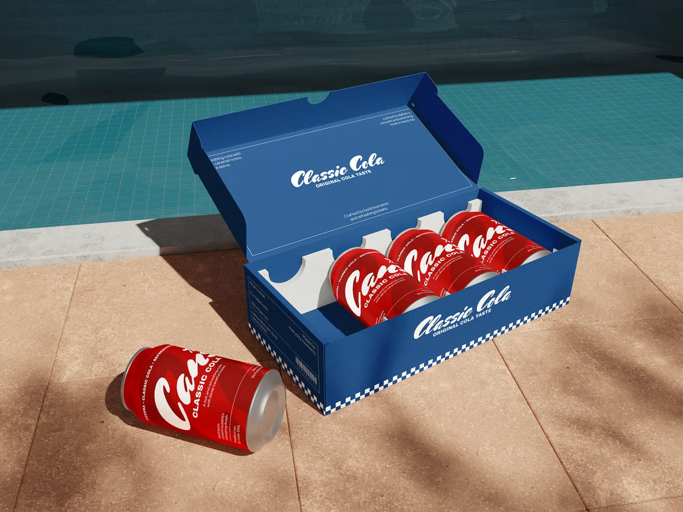 Free Can With Box Mockup 2