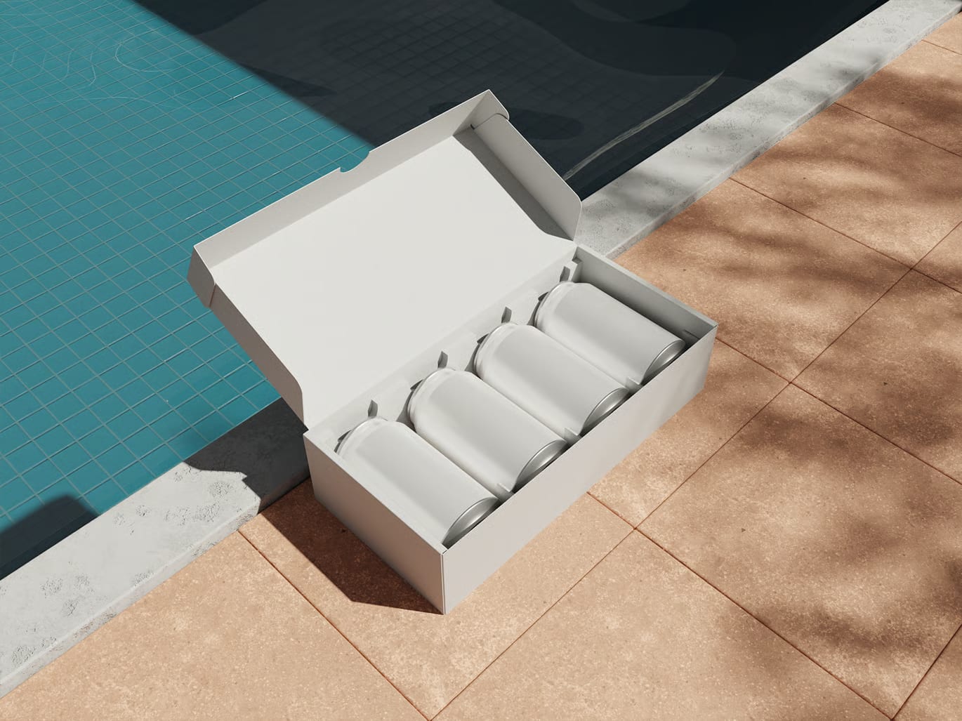 Free Can With Box Mockup 3