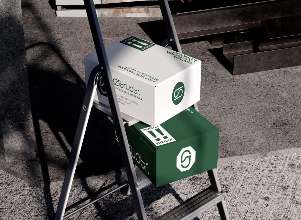 Free Cardboard Box Mockup 2