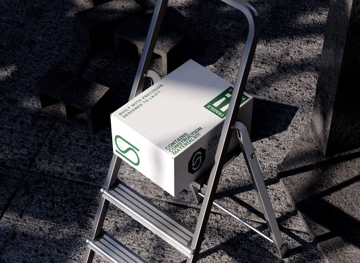 Free Cardboard Box Mockup 3