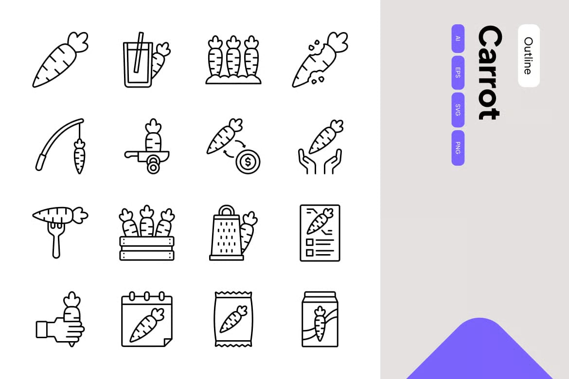 Free Carrot Icon Set 2