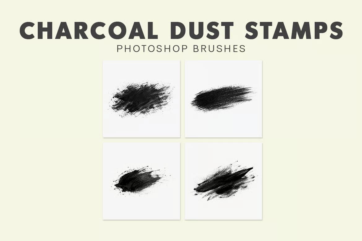 Free Charcoal Dust Stamps Photoshop Brushes 2