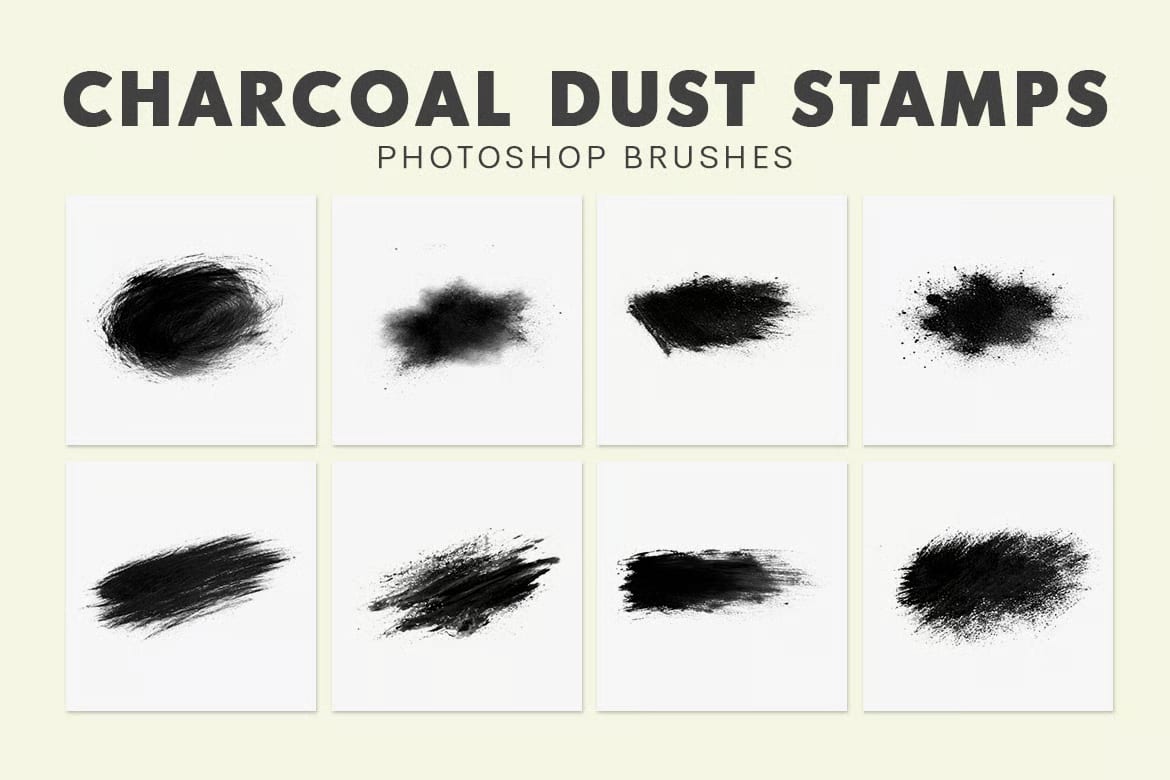Free Charcoal Dust Stamps Photoshop Brushes 3