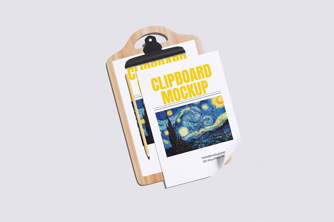 Free Clipboard Mockup 2