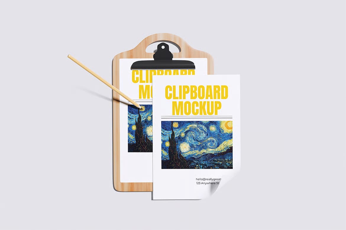 Free Clipboard Mockup 3