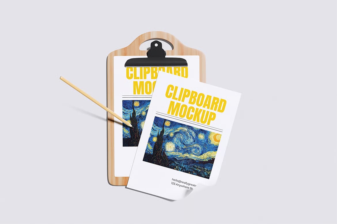 Free Clipboard Mockup 5