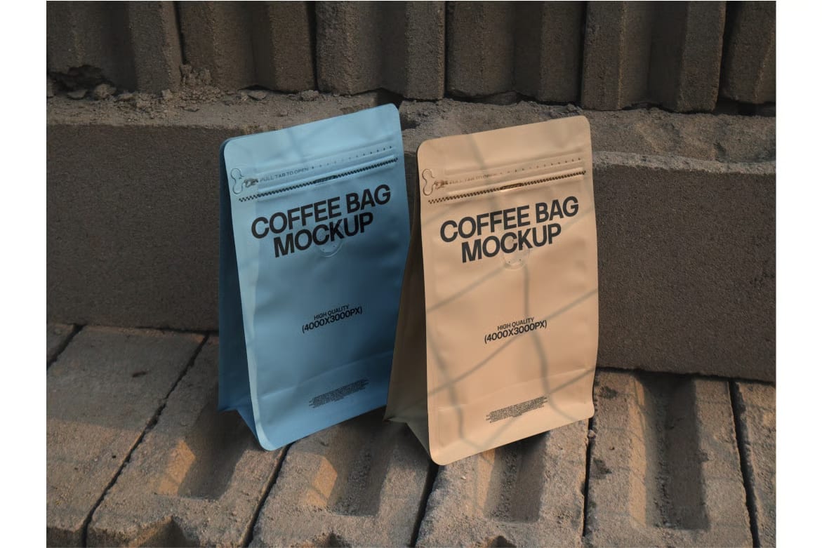 Free Coffee Bag Mockup 2