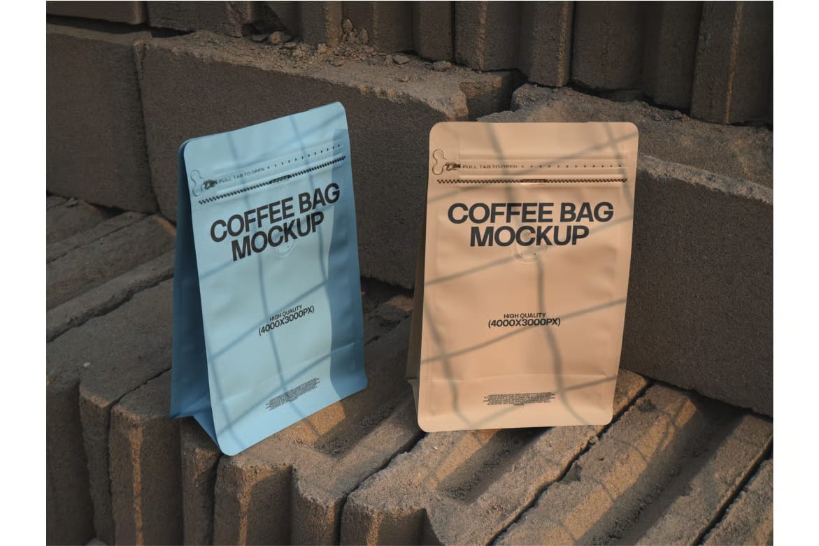 Free Coffee Bag Mockup 3