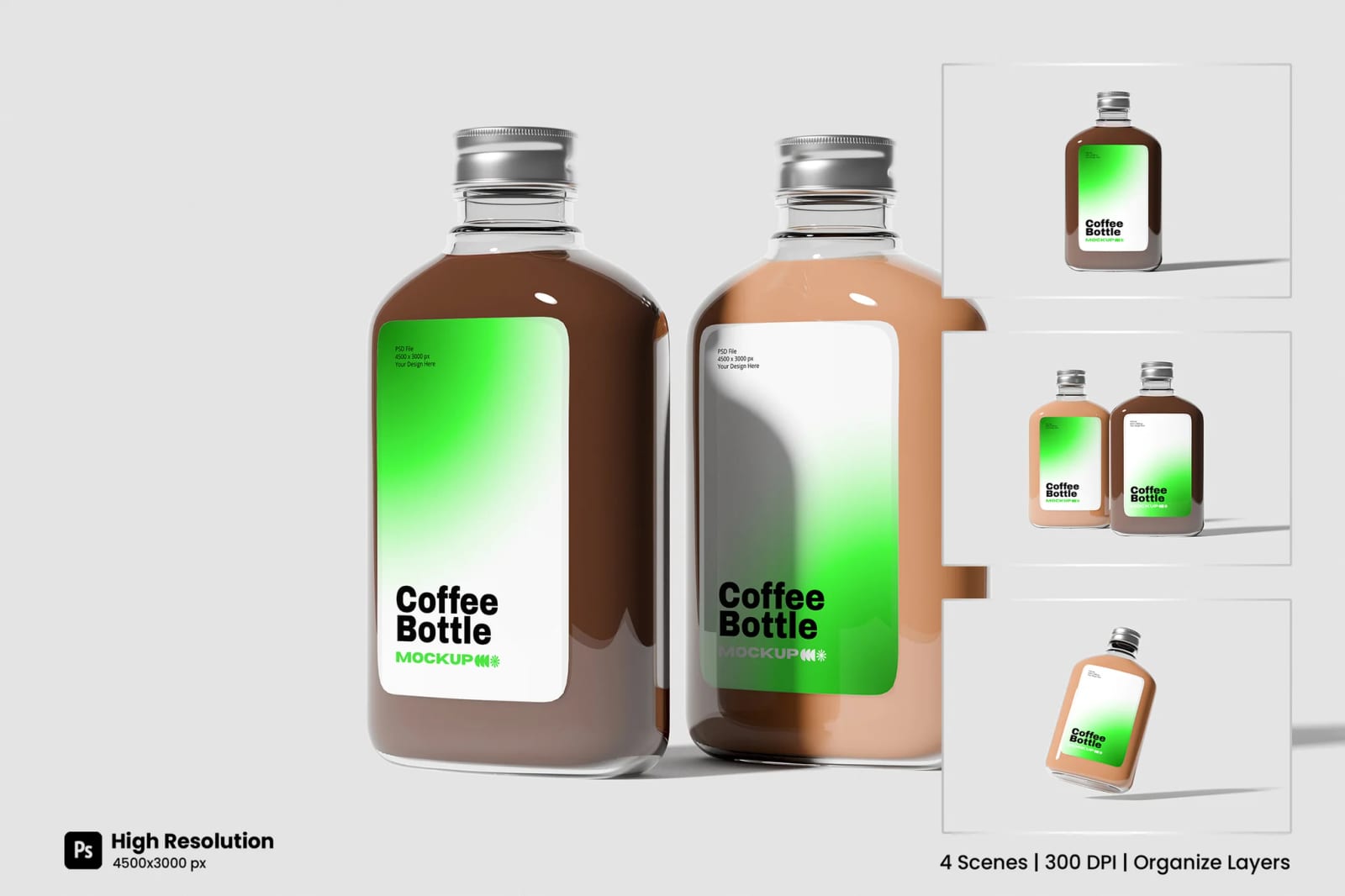 Free Coffee Bottle Mockup 1