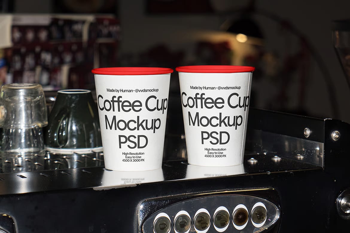 Free Coffee Cup Mockup 3