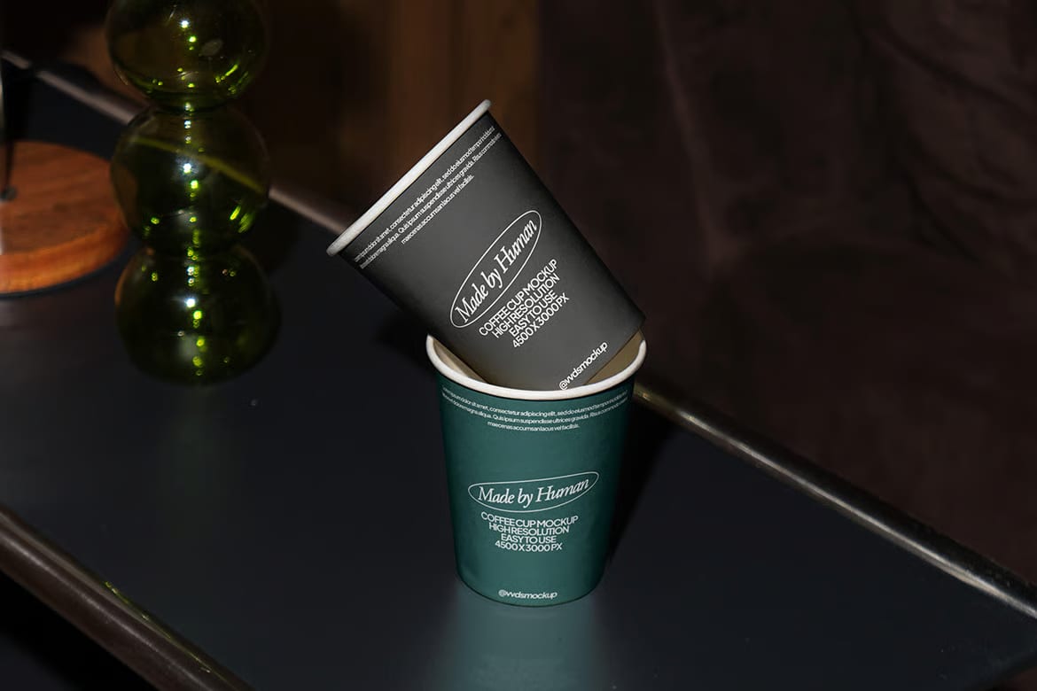 Free Coffee Cup Mockup Set 4